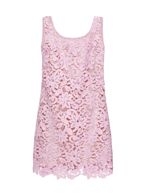 Pink Floral Lace Mini Dress sold by Lord & Taylor