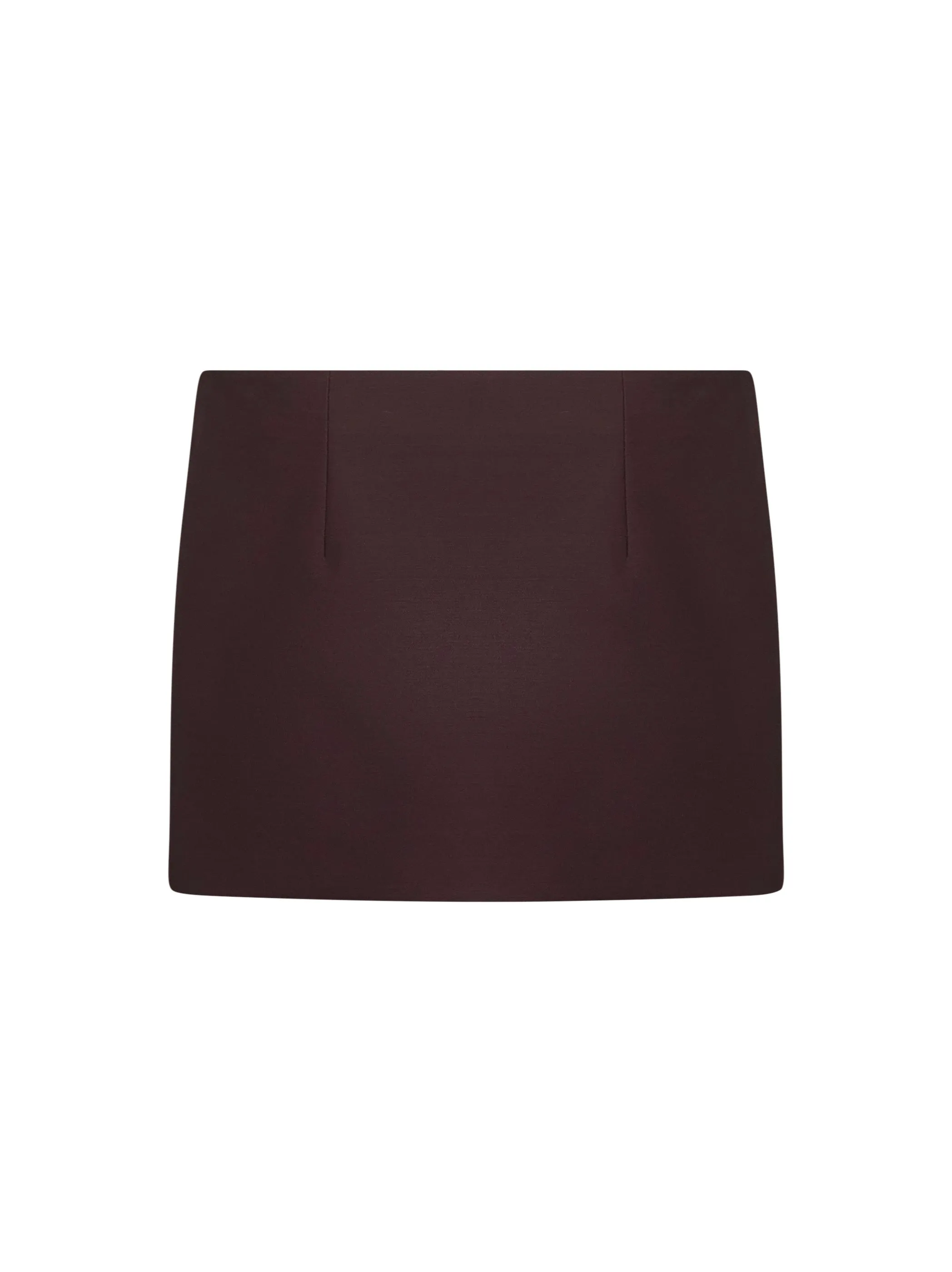 Almandine Silk and Wool Faille Jett Mini Skirt sold by Lord & Taylor product image thumbnail 2