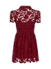 Burgundy Floral Lace Mini Dress sold by Lord & Taylor