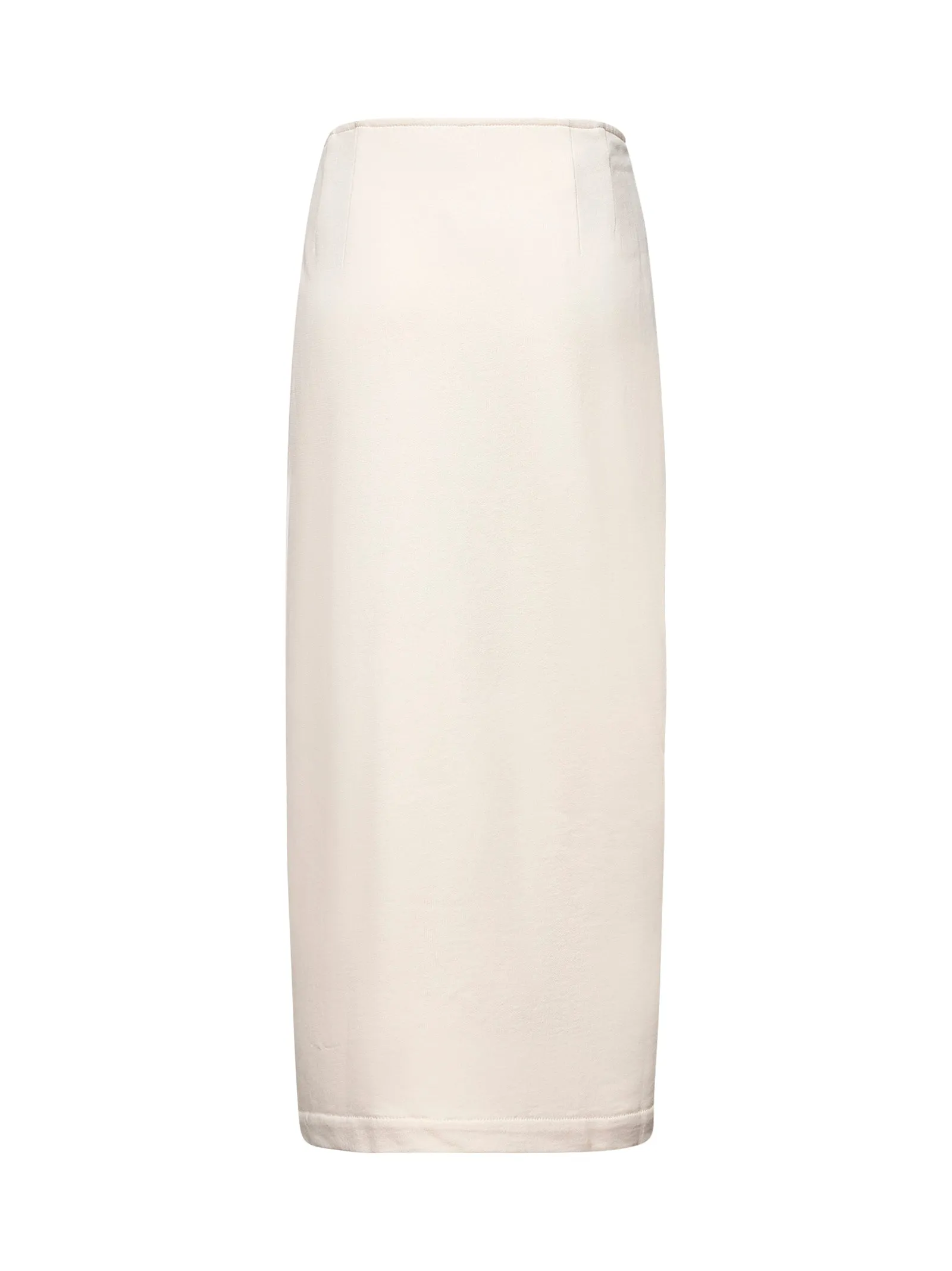 Ecru Cotton Draped Midi Skirt sold by Lord & Taylor product image thumbnail 2