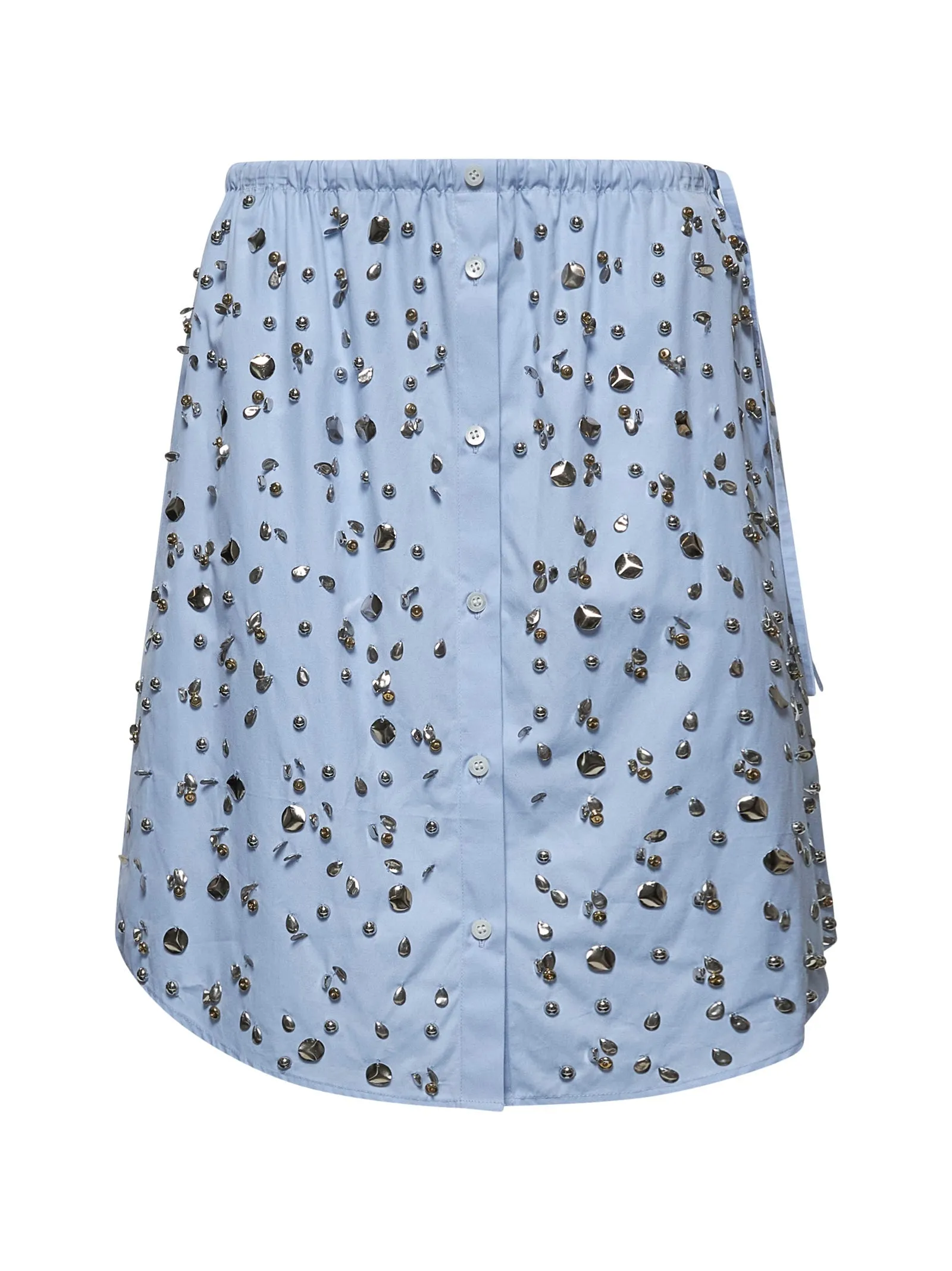 Light Blue Embellished Poplin Skirt sold by Lord & Taylor