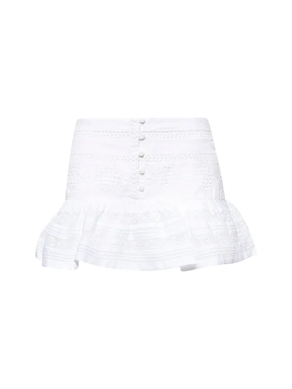 White Cotton Voile Darine Skorts sold by Lord & Taylor