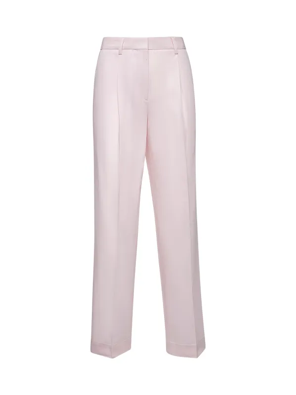 Pink Crisp Cotton Trousers sold by Lord & Taylor