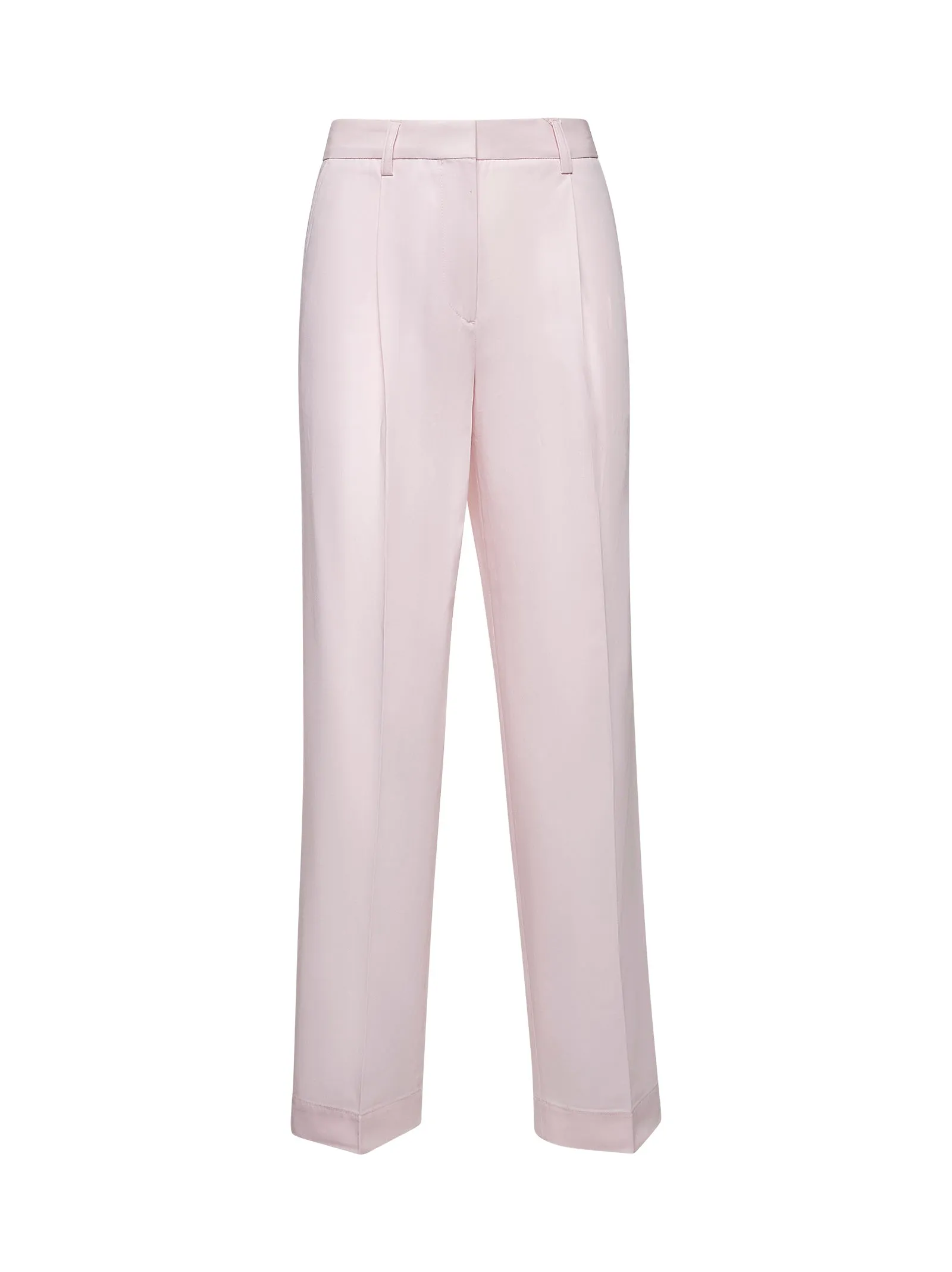 Pink Crisp Cotton Trousers sold by Lord & Taylor