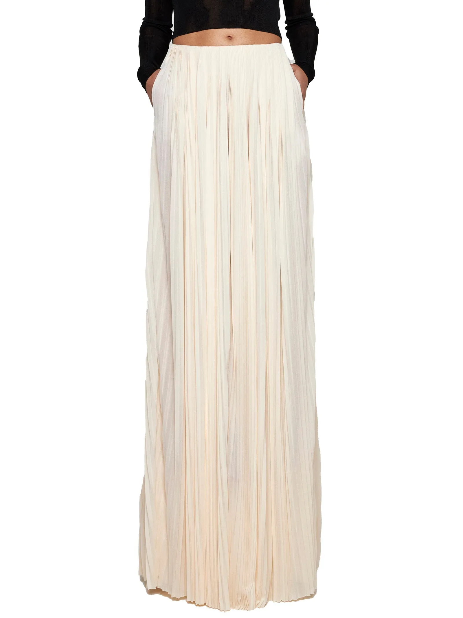 Pleated Viscose Long Skirt sold by Lord & Taylor product image thumbnail 3