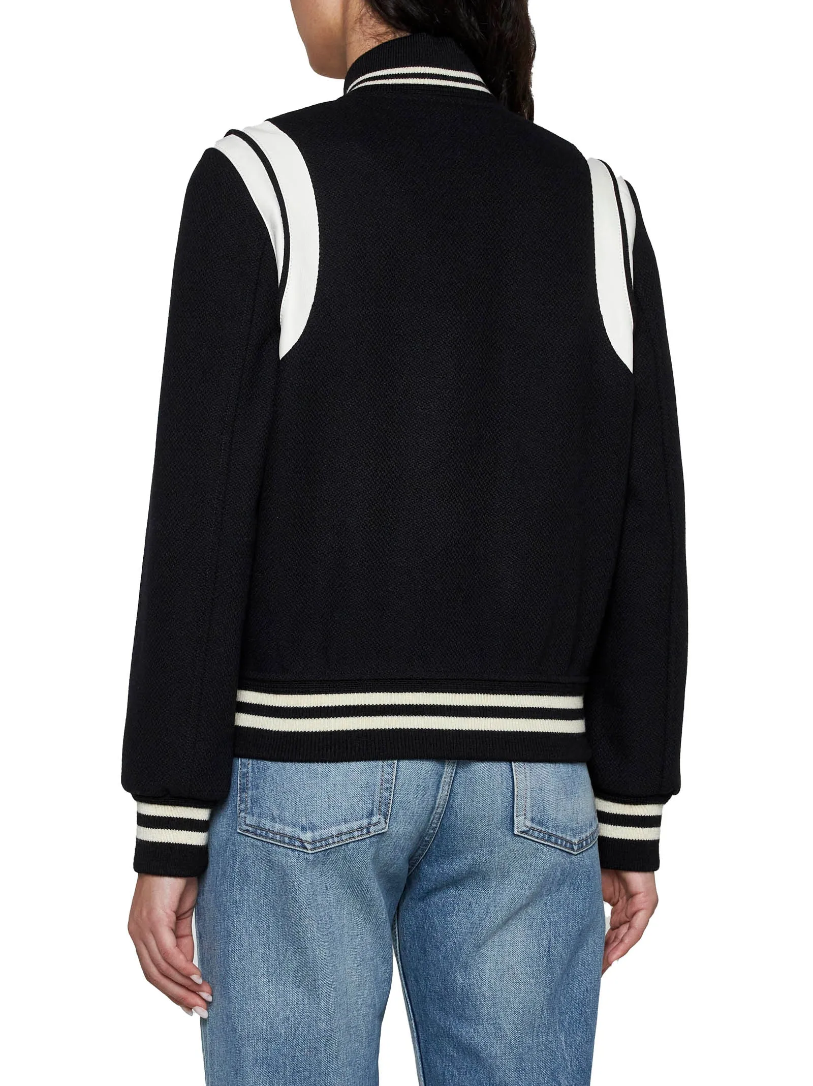 Saint Laurent Teddy Wool Bomber Jacket sold by Lord & Taylor product image thumbnail 4