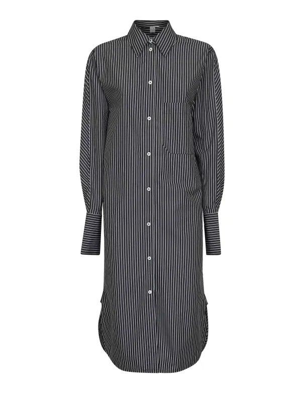 Black and White Striped Cotton Shirt Dress sold by Lord & Taylor