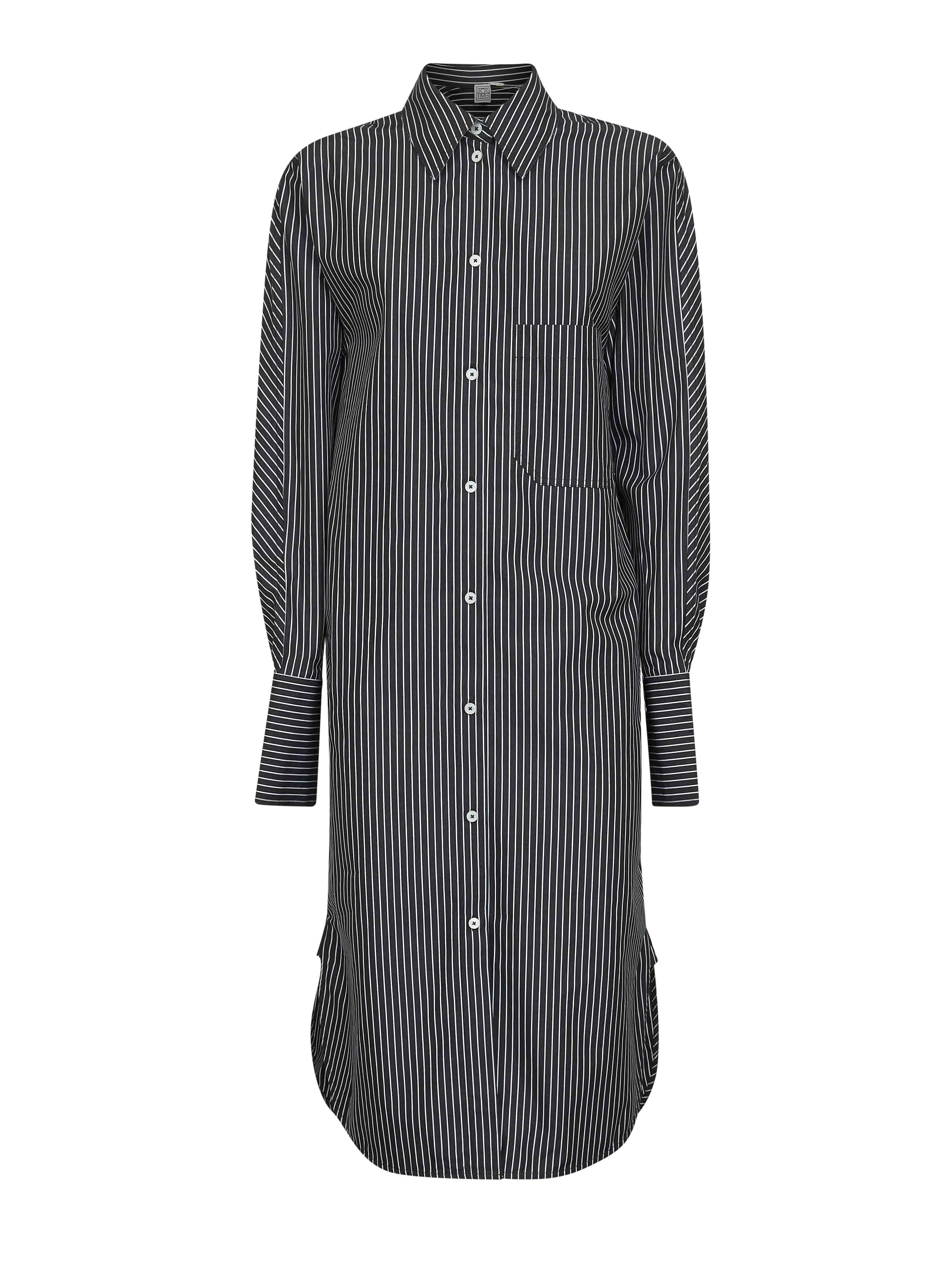Black and White Striped Cotton Shirt Dress sold by Lord & Taylor