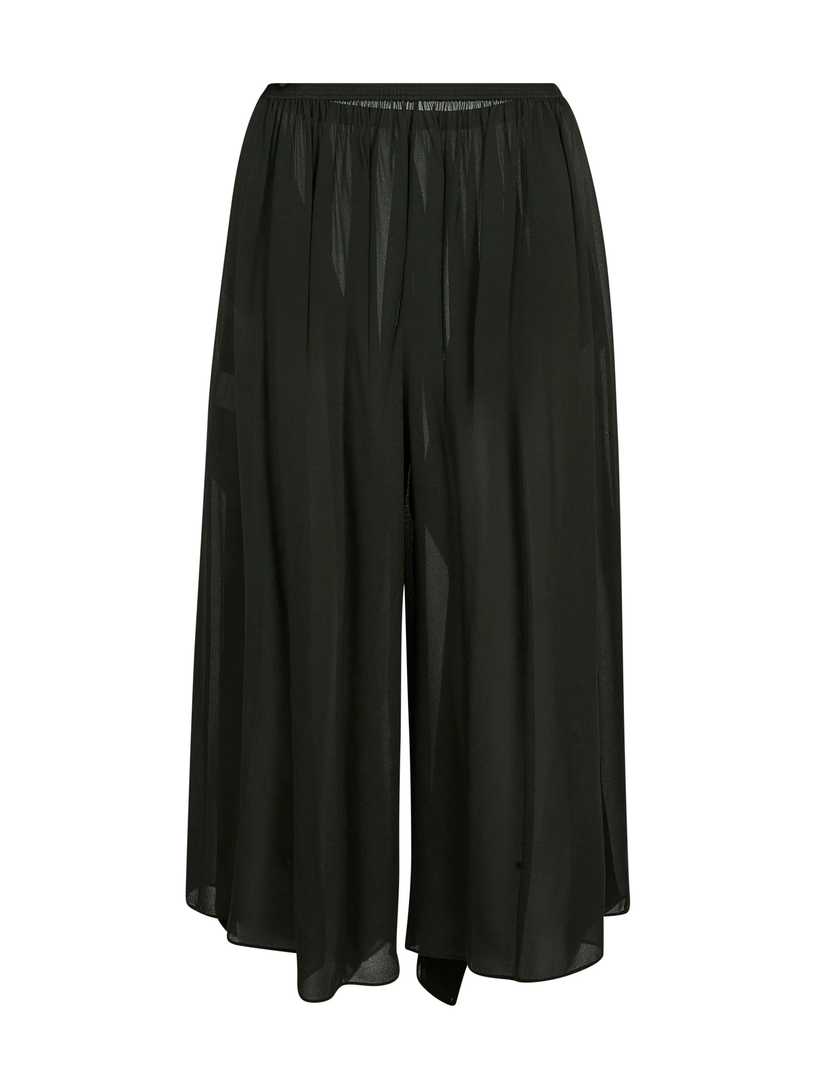 Green Crêpe Georgette Ruffle Trousers sold by Lord & Taylor product image thumbnail 2