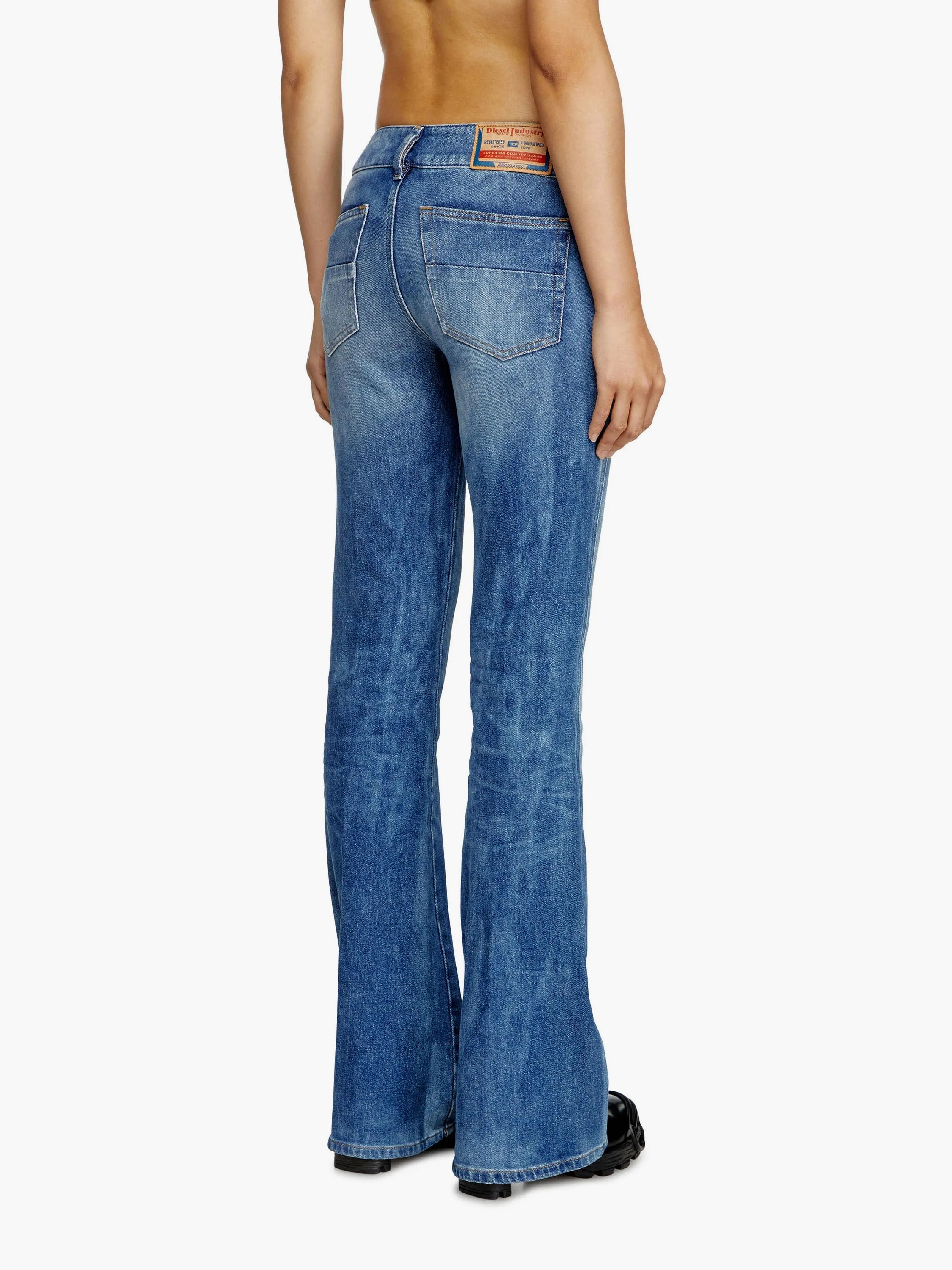 D-hush partially organic cotton flared jeans with back logo patch sold by Lord & Taylor product image thumbnail 4