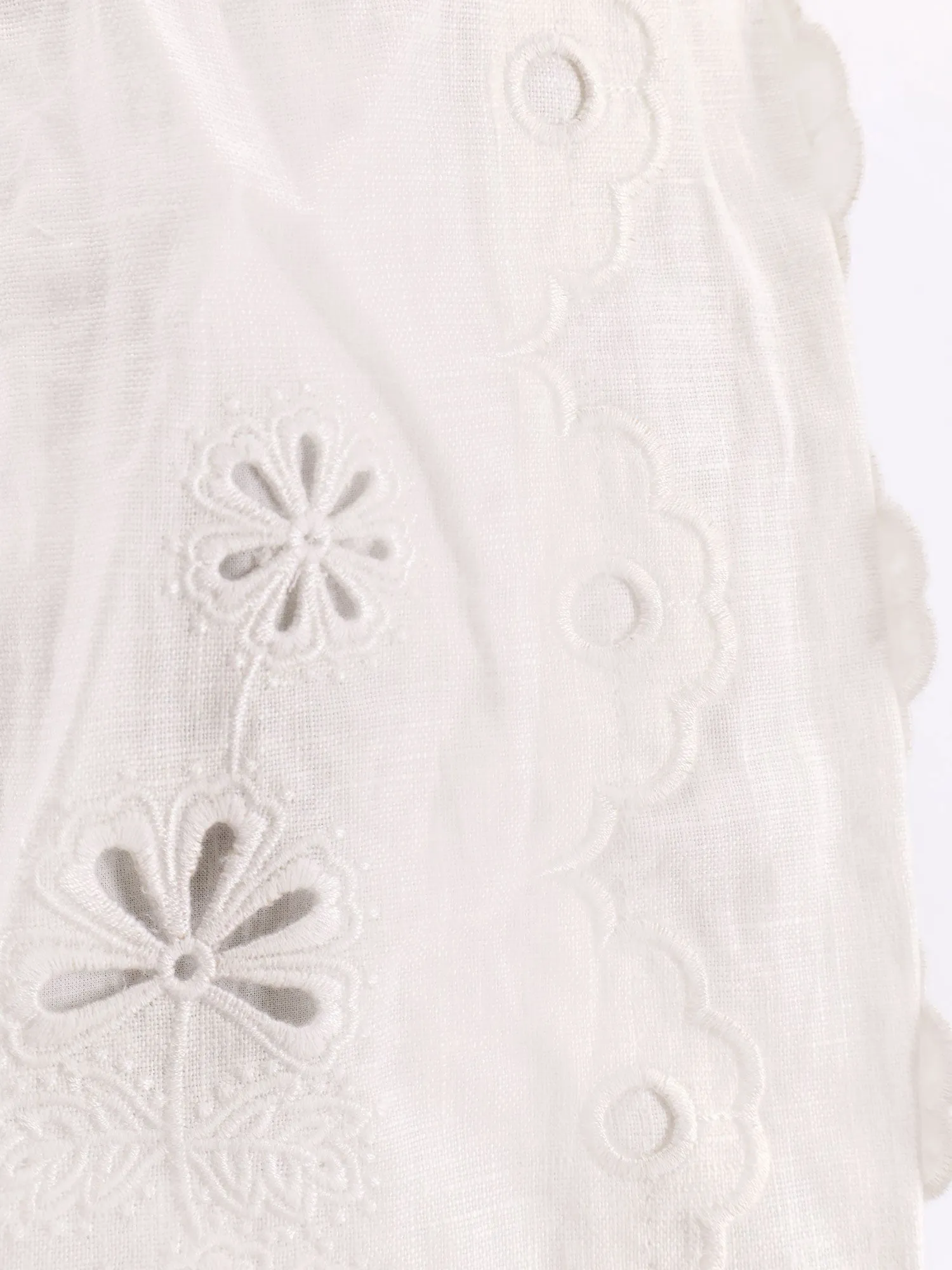 Linen perforated shorts sold by Lord & Taylor product image thumbnail 5