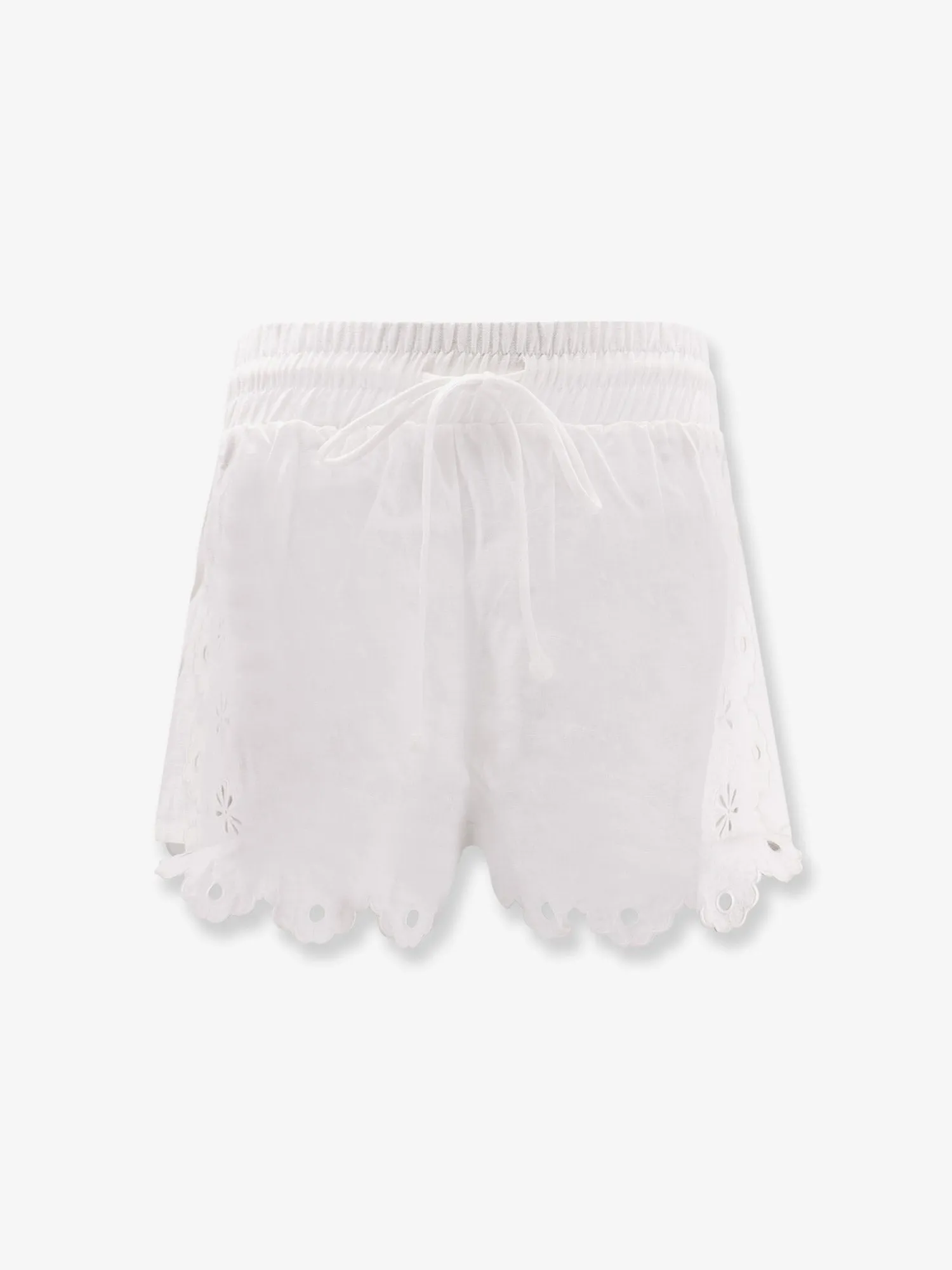 Linen perforated shorts sold by Lord & Taylor