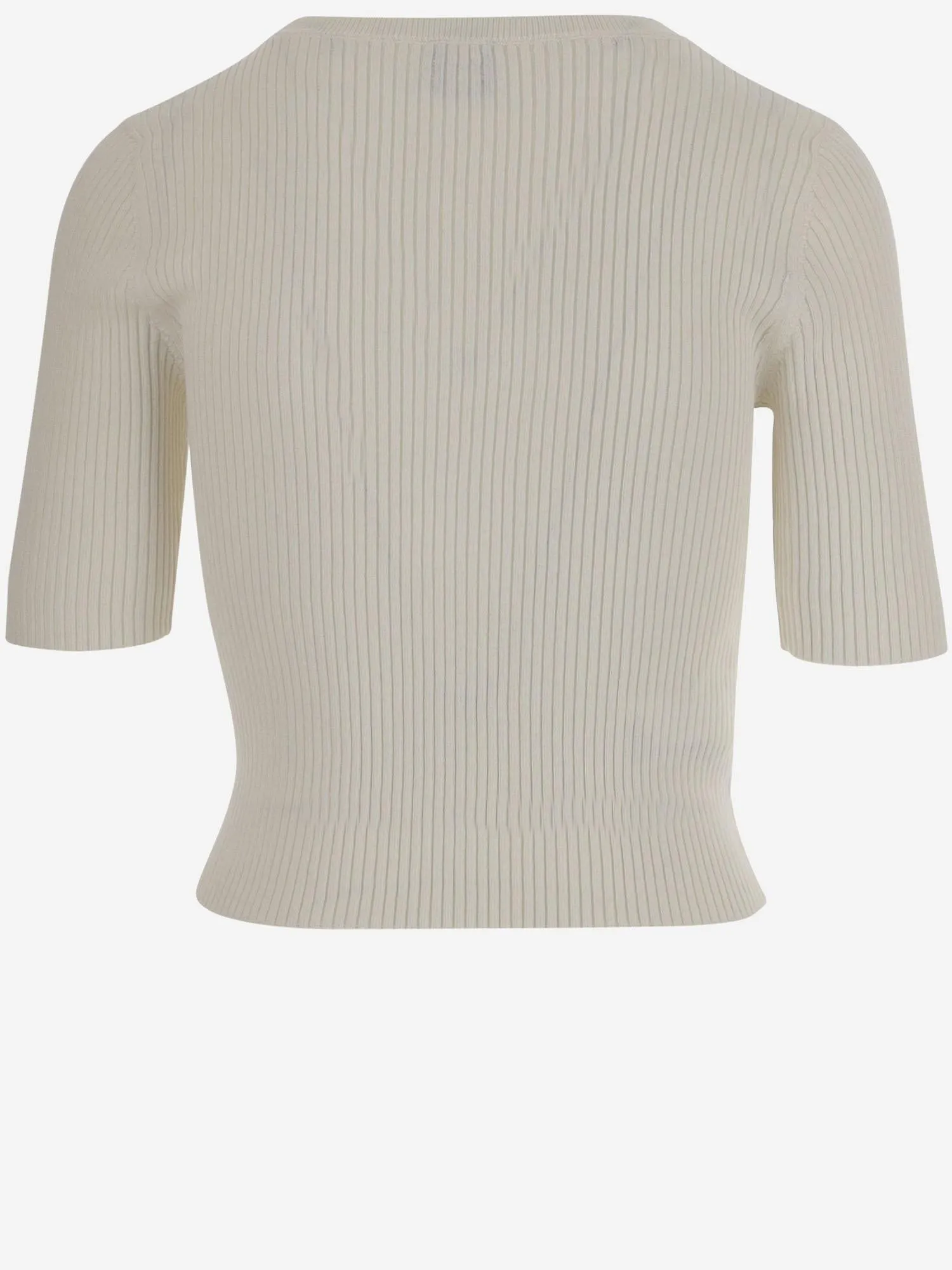 SILK AND COTTON CROP TOP WITH LOGO sold by Lord & Taylor product image thumbnail 2