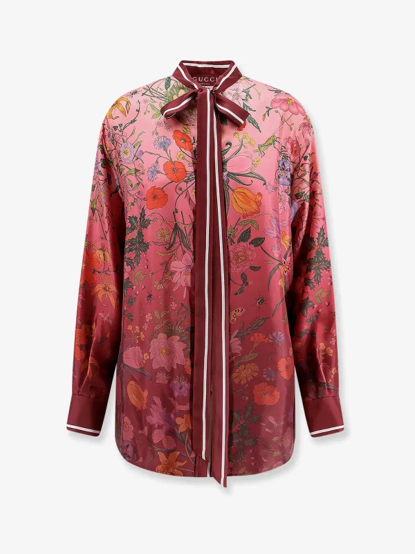 Silk Shirt with Gucci Flora Print sold by Lord & Taylor