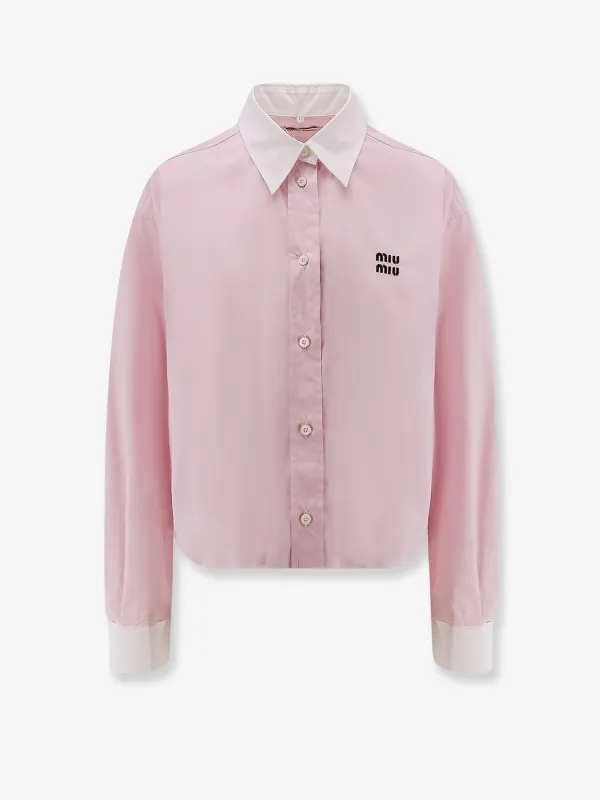 Cotton Poplin Shirt made by Miu Miu