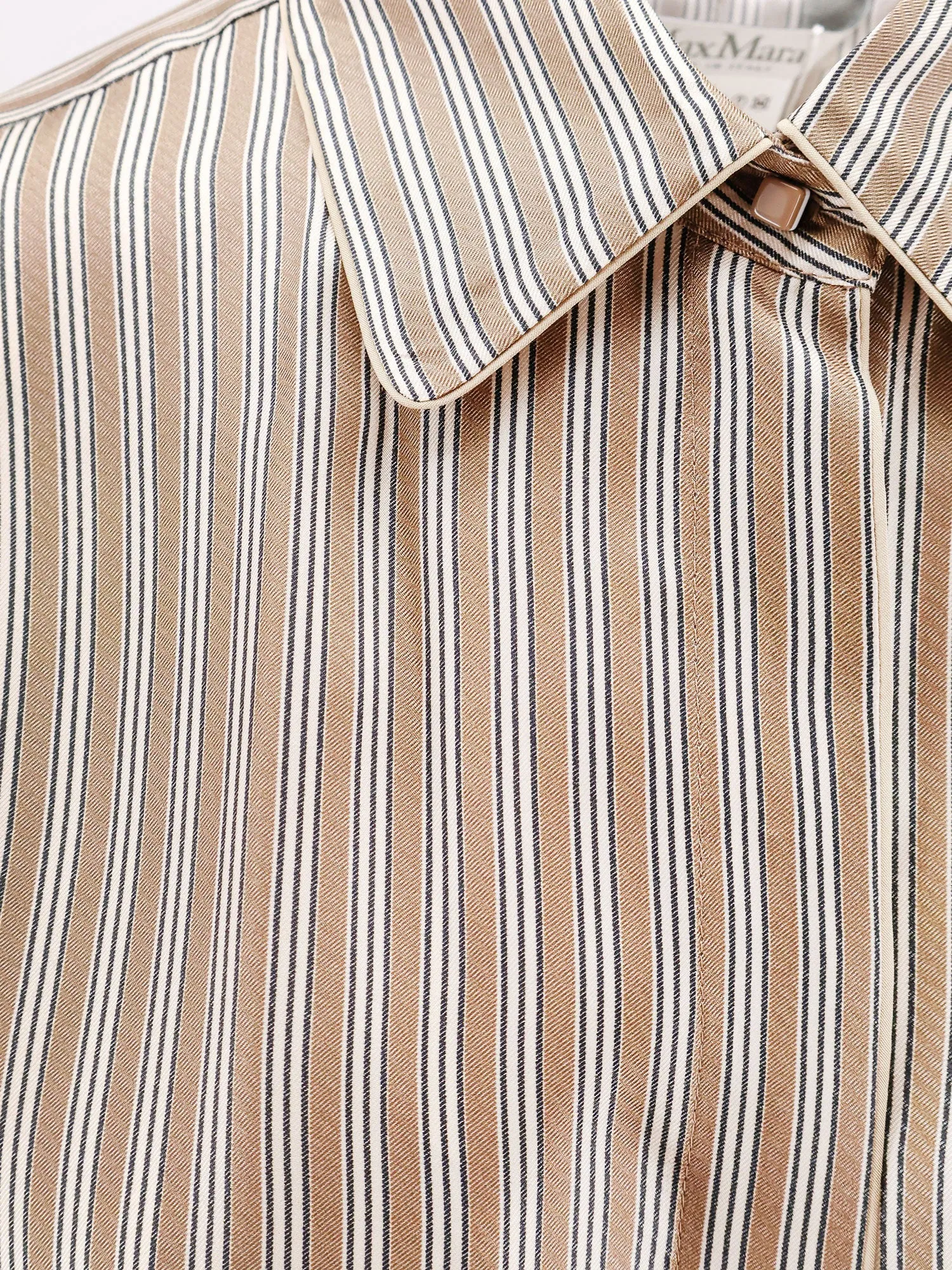 Brama striped silk shirt sold by Lord & Taylor product image thumbnail 3