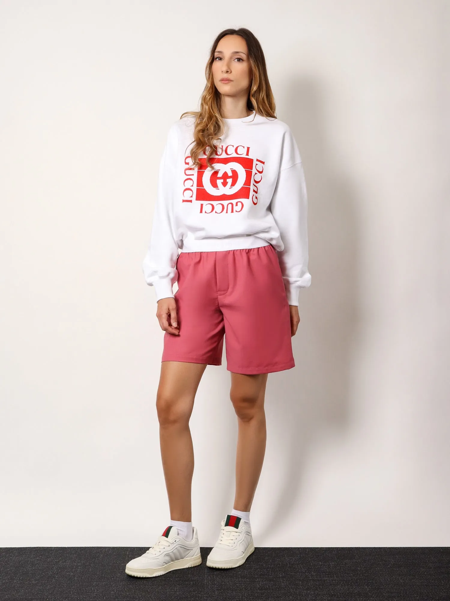 Cotton sweatshirt with frontal flocked logo sold by Lord & Taylor product image thumbnail 2