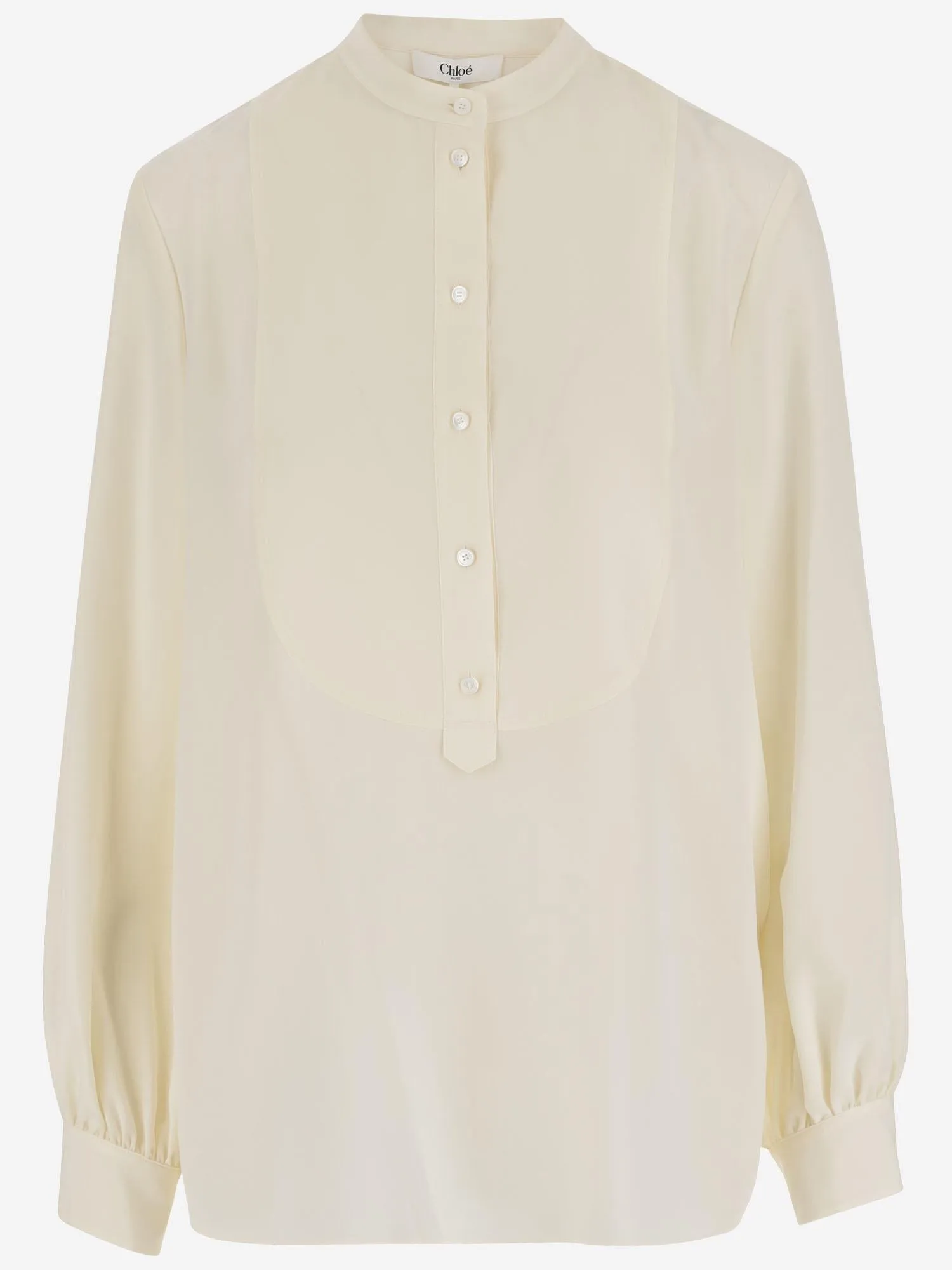 Silk Shirt with Mandarin Collar sold by Lord & Taylor