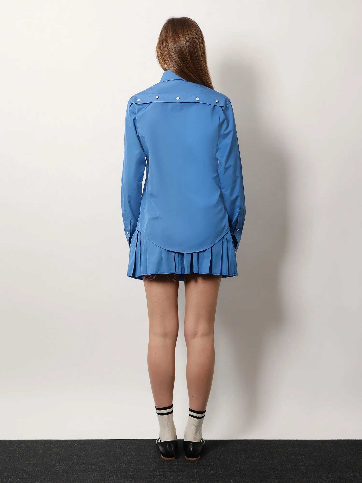 Cotton popeline shirt with logo embroidery sold by Lord & Taylor product image thumbnail 4