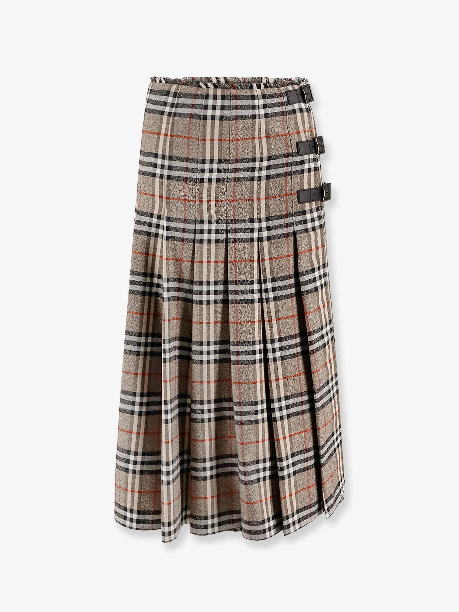 Burberry check print wool long skirt sold by Lord & Taylor
