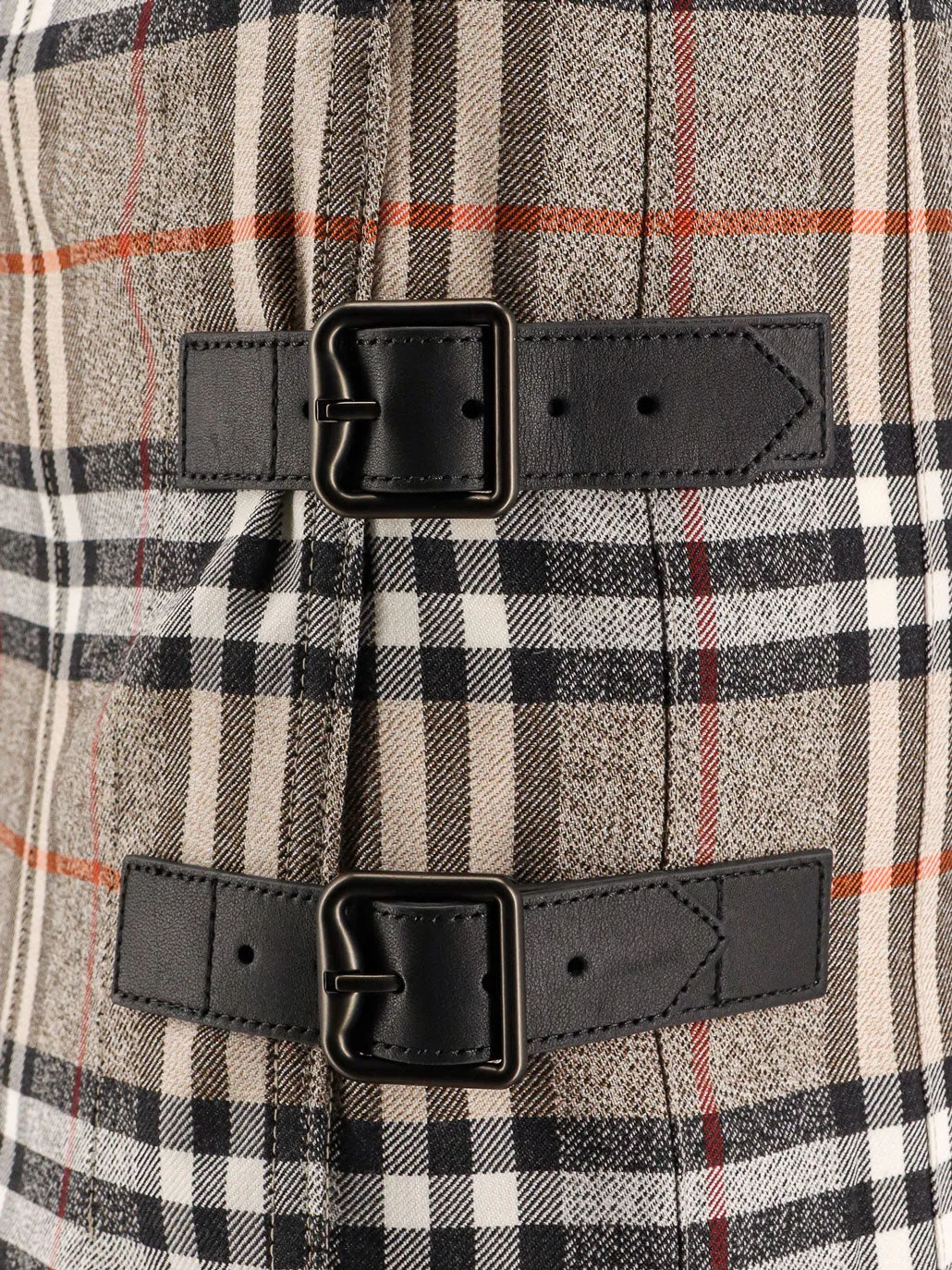 Burberry check print wool long skirt sold by Lord & Taylor product image thumbnail 3