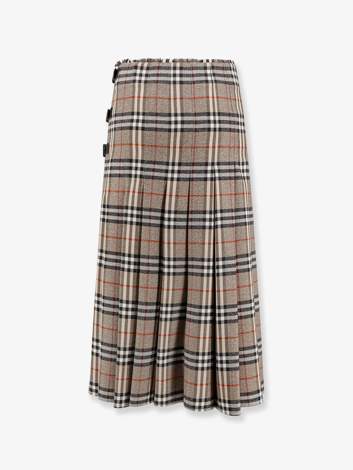 Burberry check print wool long skirt sold by Lord & Taylor product image thumbnail 2