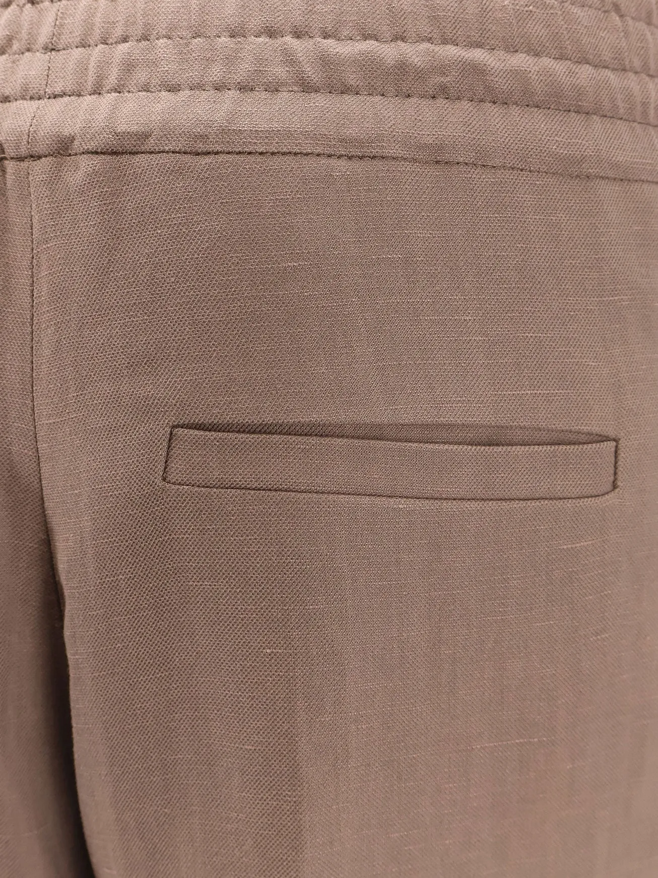 Viscose and linen trousers with ton-sur-ton lateral band sold by Lord & Taylor product image thumbnail 5