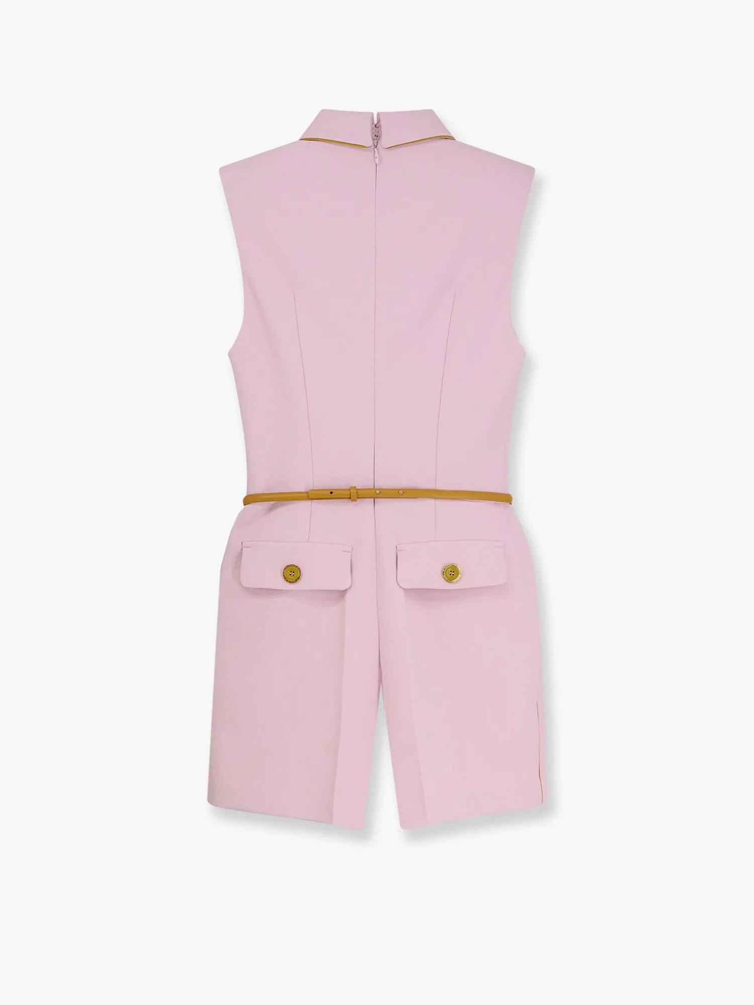 Jumpsuit with sholder pads and leather belt sold by Lord & Taylor product image thumbnail 2