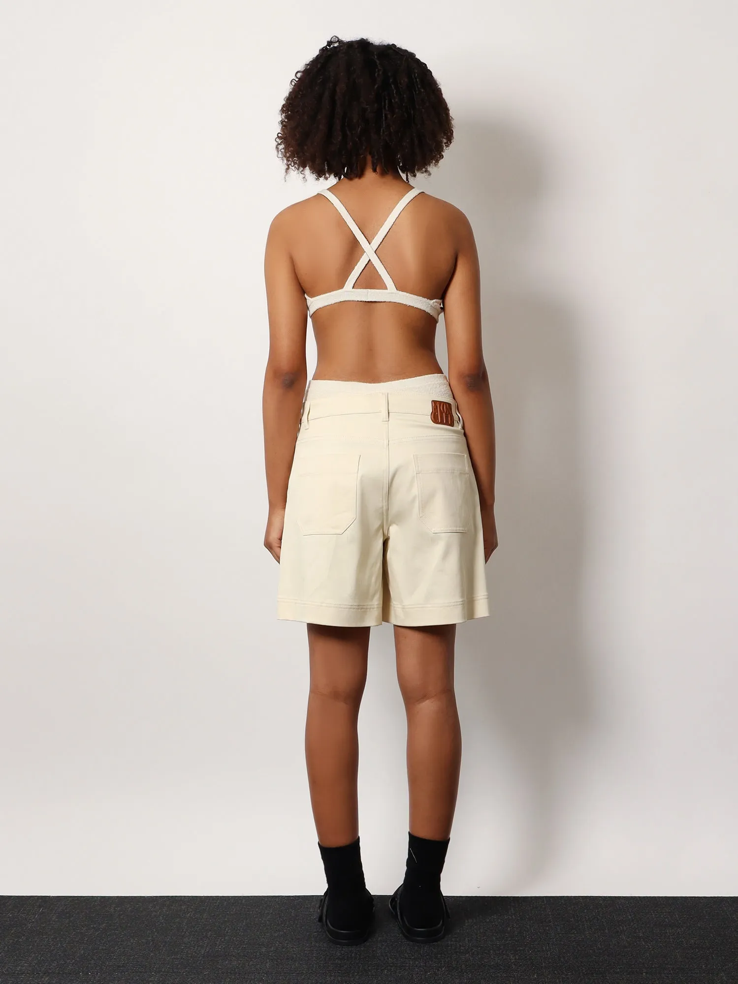 Stretch cotton shorts with maxi logo patch sold by Lord & Taylor product image thumbnail 3