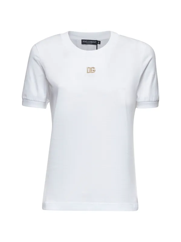 White DG Logo Plate T-Shirt sold by Lord & Taylor