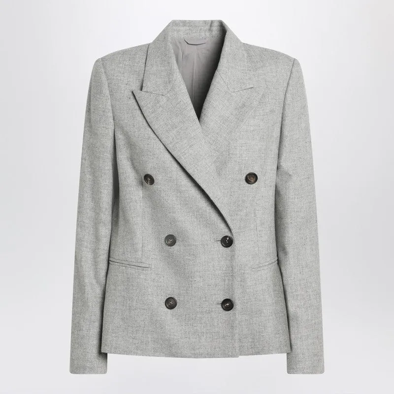 Brunello Cucinelli Grey double-breasted wool jacket sold by Lord & Taylor
