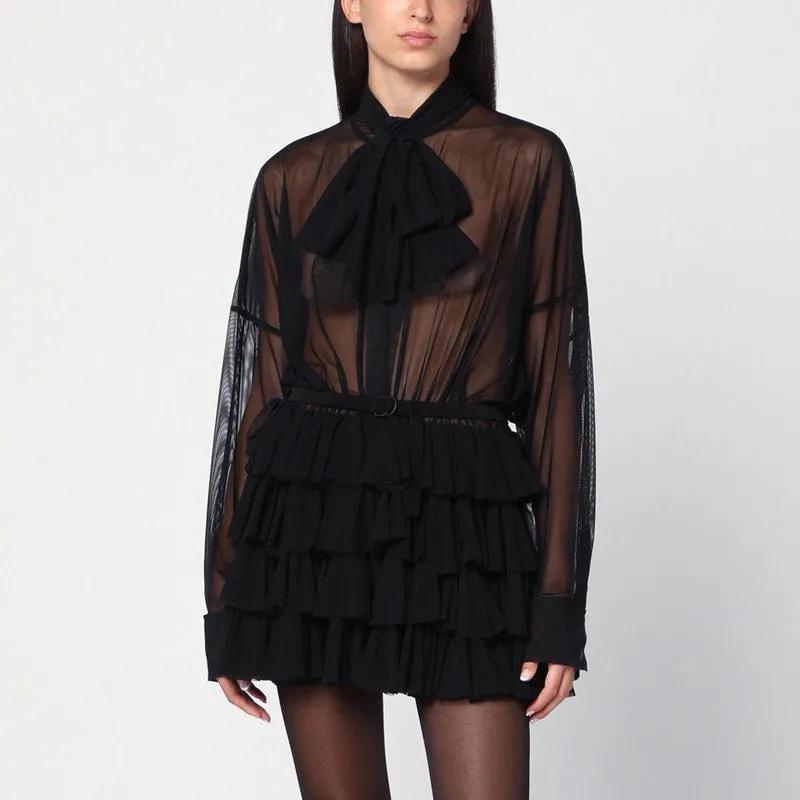 Norma Kamali Short dress in semi-sheer tulle sold by Lord & Taylor