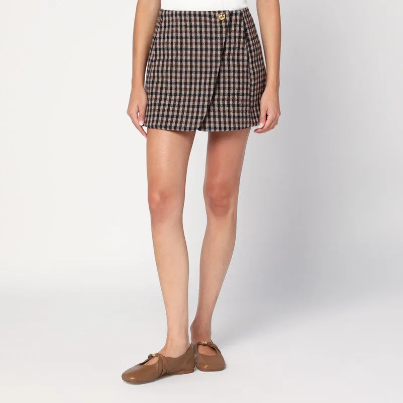 GANNI Mini skirt with check pattern made by Ganni