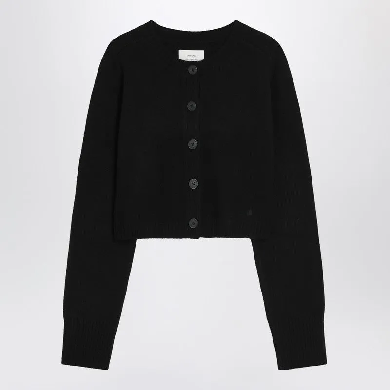 Loulou Studio Black cropped cashmere cardigan sold by Lord & Taylor