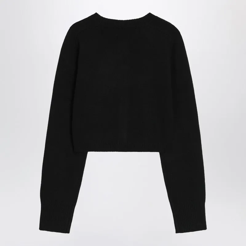 Loulou Studio Black cropped cashmere cardigan sold by Lord & Taylor product image thumbnail 2