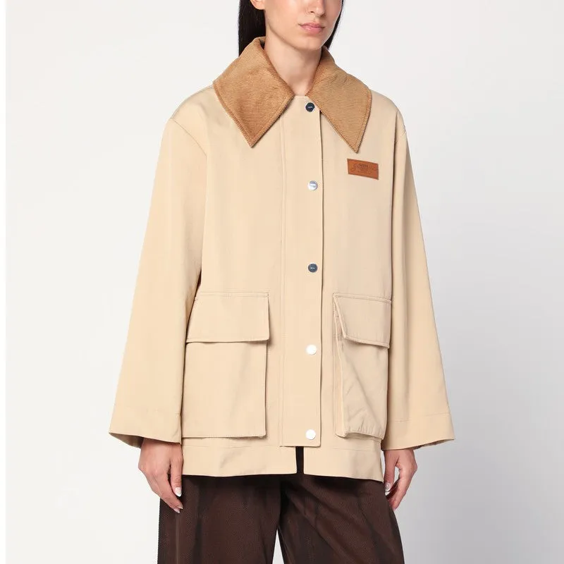 GANNI Beige twill jacket sold by Lord & Taylor