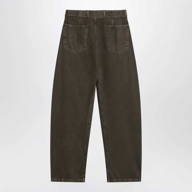 LEMAIRE Green denim trousers with belt sold by Lord & Taylor product image thumbnail 2