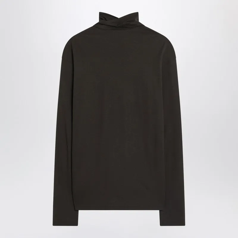 LEMAIRE Brown turtleneck with integrated scarf sold by Lord & Taylor product image thumbnail 2