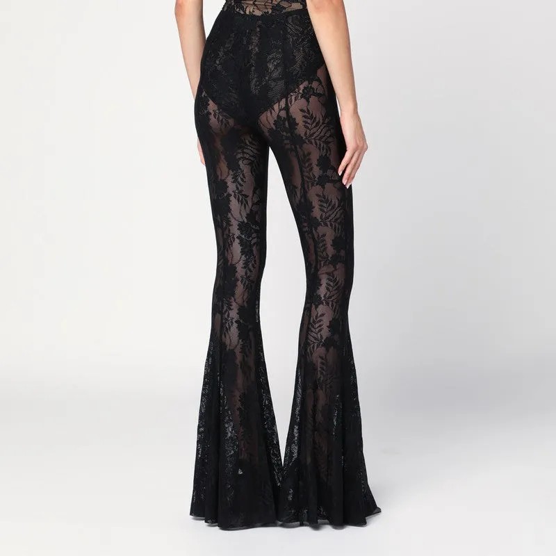 Norma Kamali Black flared lace trousers sold by Lord & Taylor product image thumbnail 2