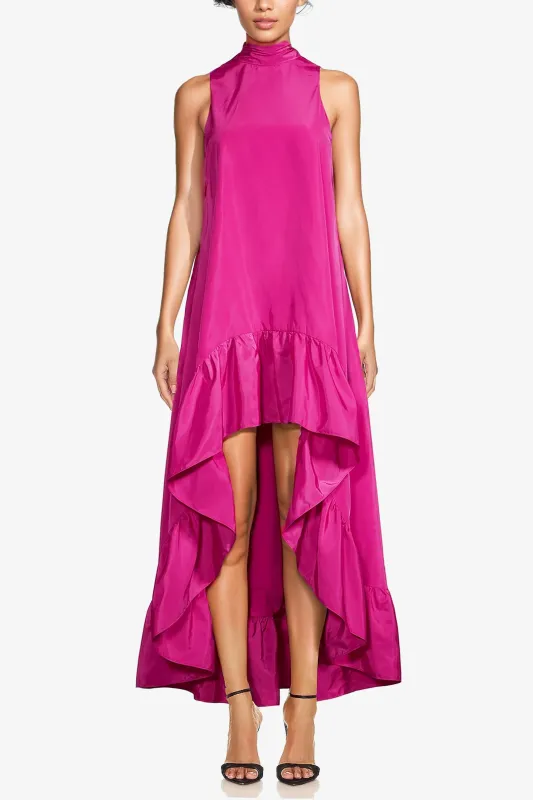 The Yolanda | Fuchsia High-Low Maxi Gown sold by Lord & Taylor