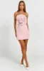 The Cecile | Blush Strapless 3D Flower Mini Dress sold by Lord & Taylor