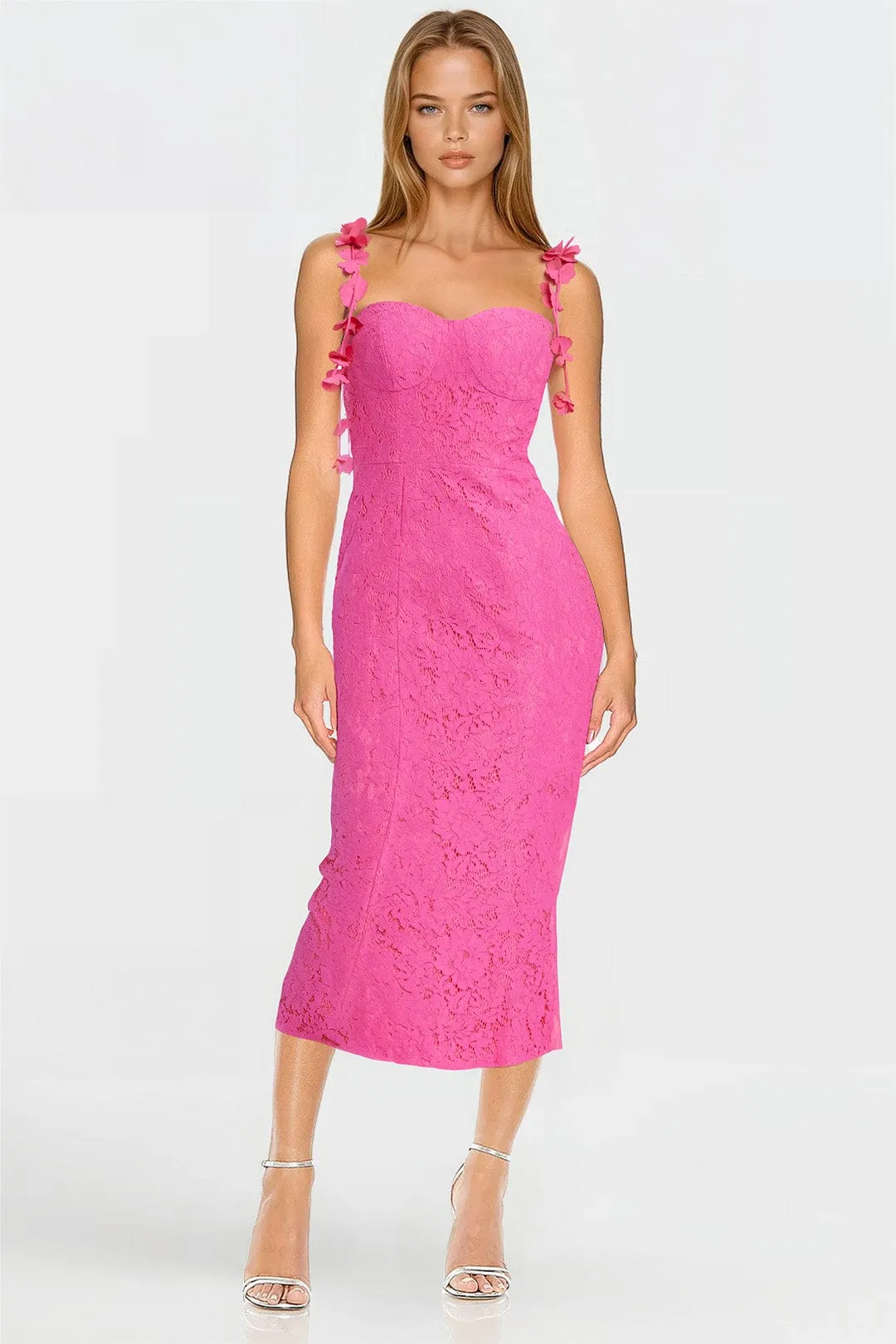The Zoe | Lace Flower Strap Cocktail Dress sold by Lord & Taylor product image thumbnail 3