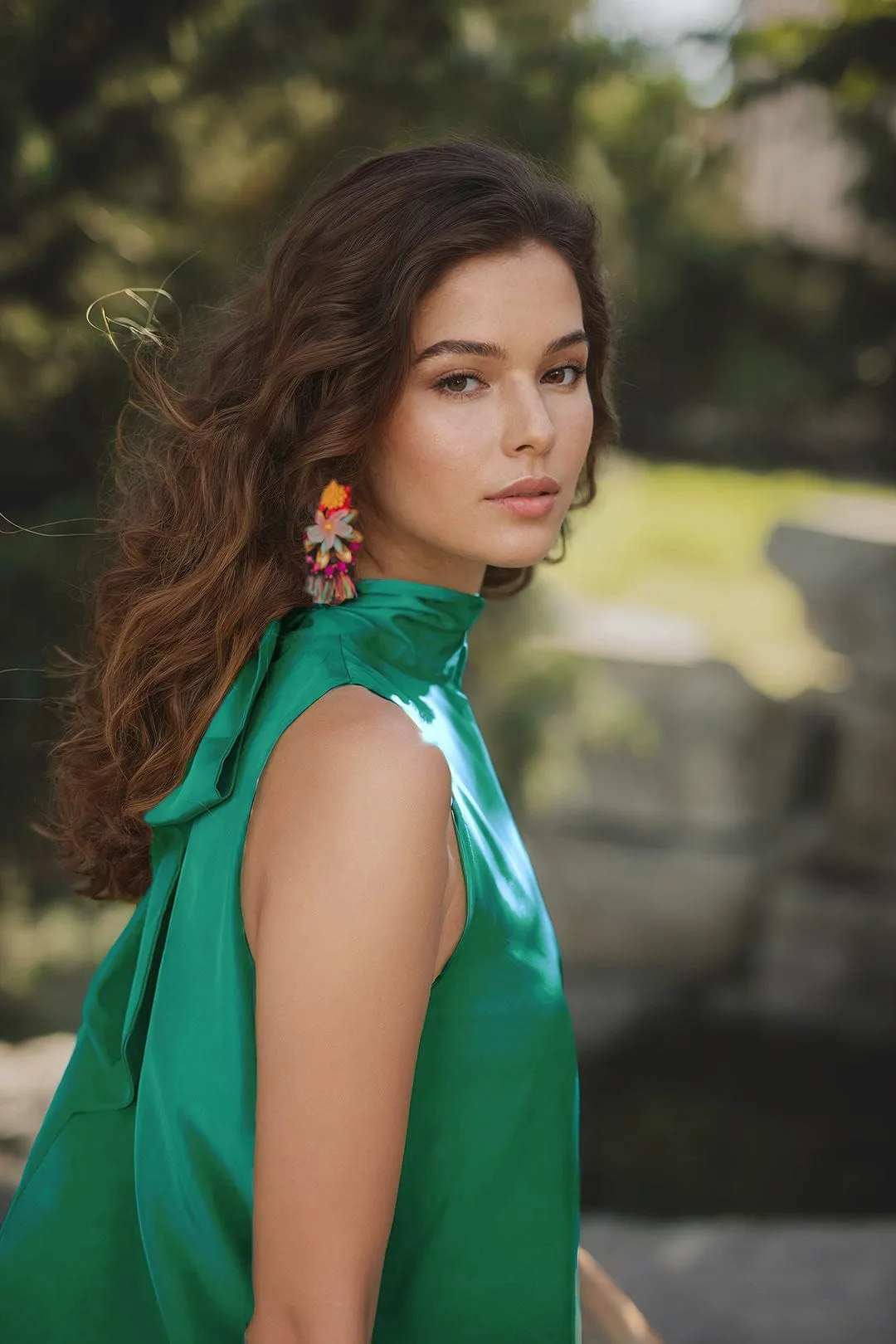 The Yolanda | Green High-Low Maxi Gown sold by Lord & Taylor product image thumbnail 2