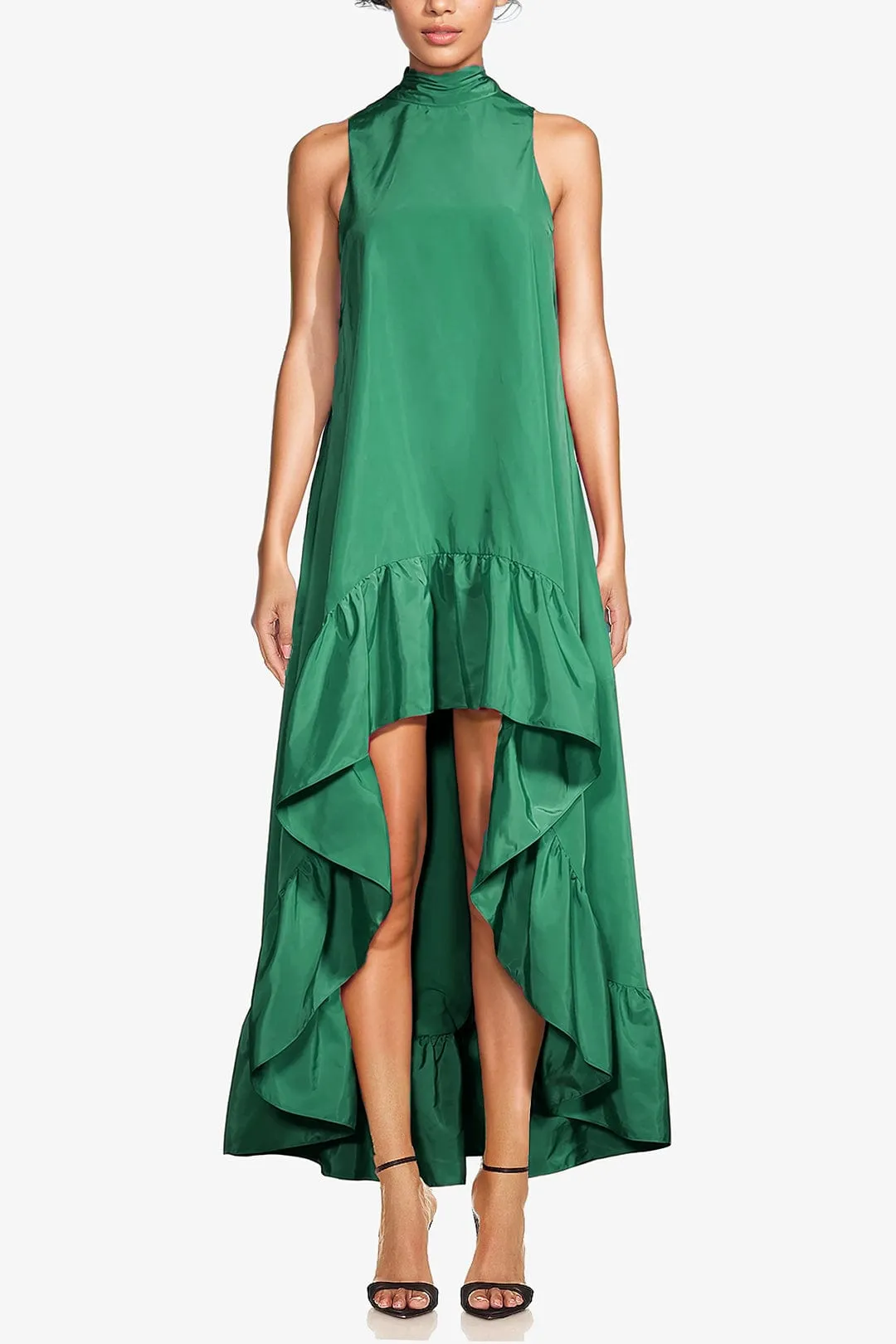 The Yolanda | Green High-Low Maxi Gown sold by Lord & Taylor