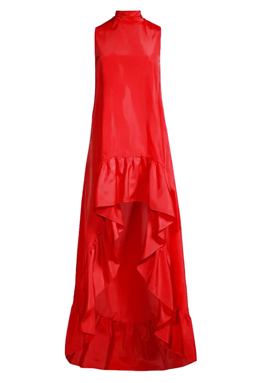 The Yolanda | Red High-Low Maxi Gown sold by Lord & Taylor