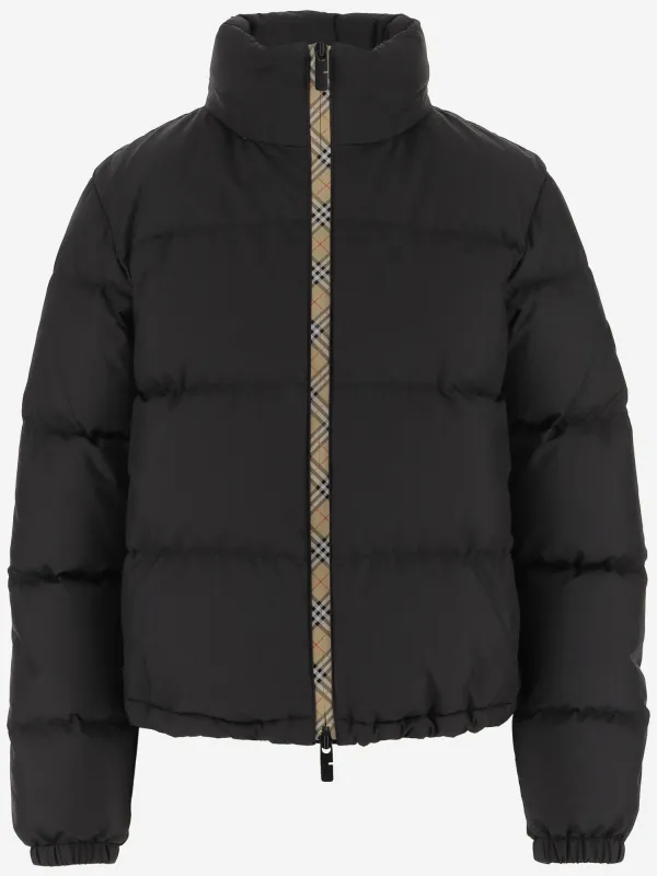 Down Jacket with Check Detail made by Burberry