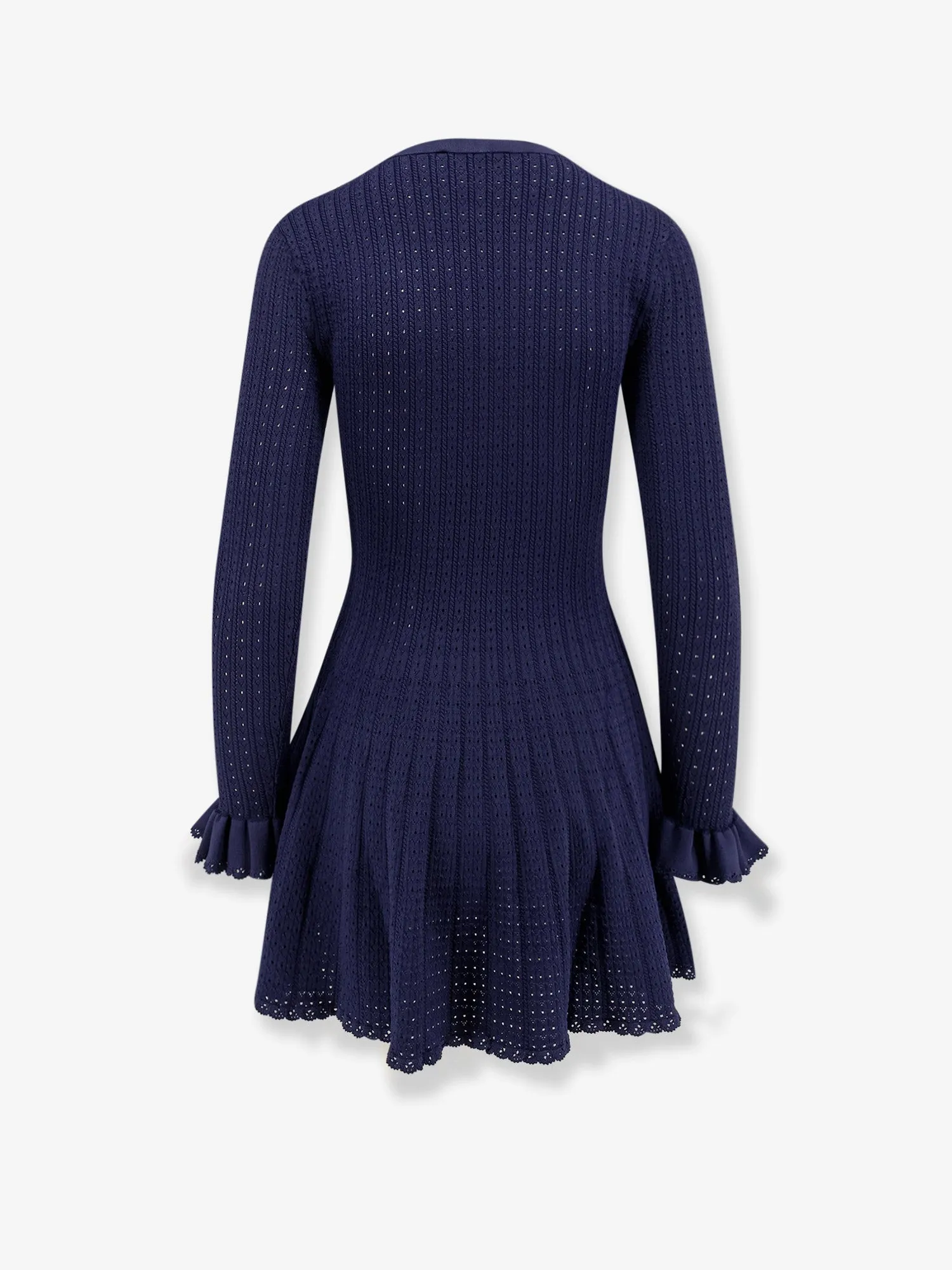 Perforated knit short dress with removable lace brooch sold by Lord & Taylor product image thumbnail 4