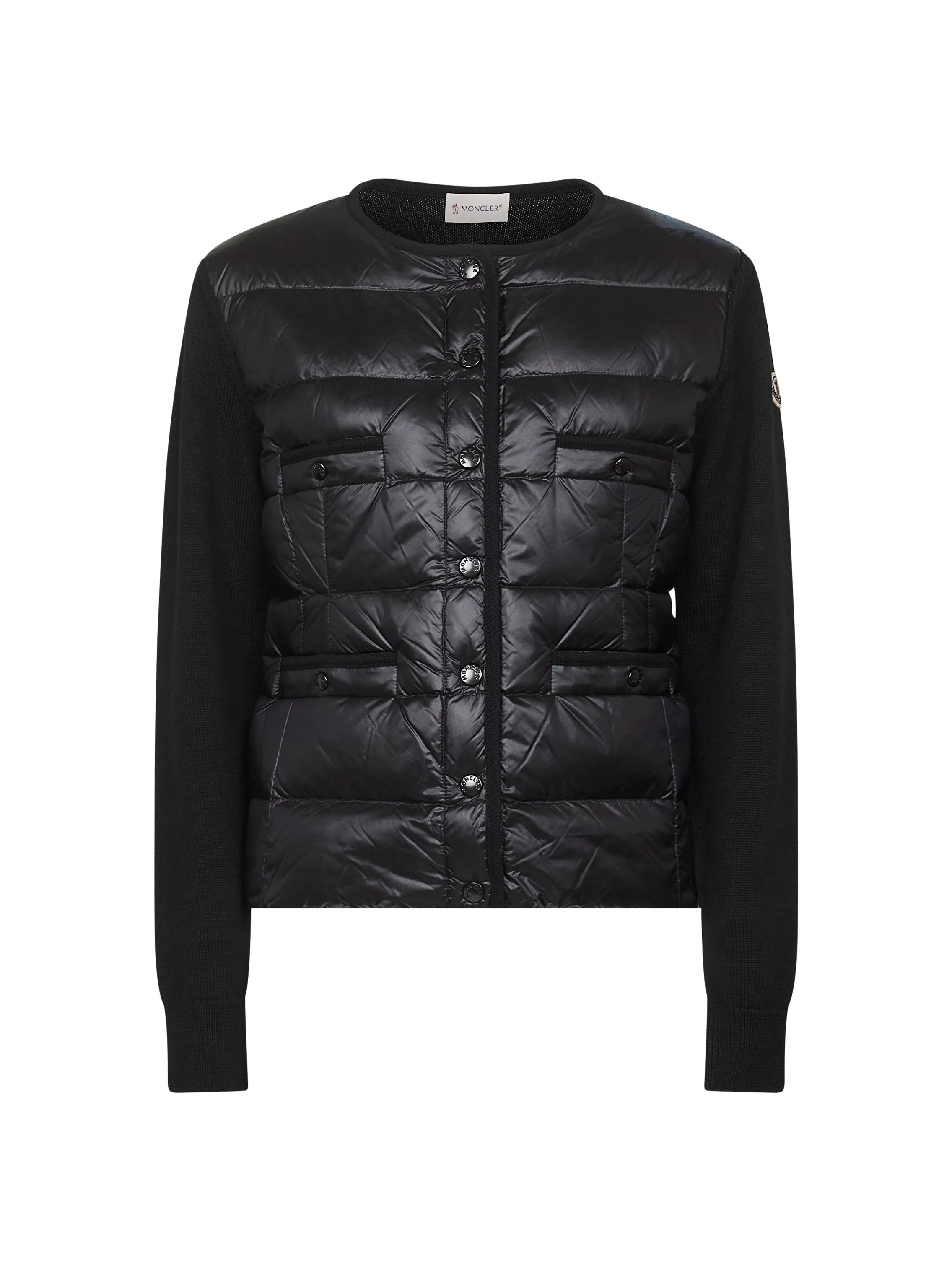 Black Wool Padded Cardigan sold by Lord & Taylor