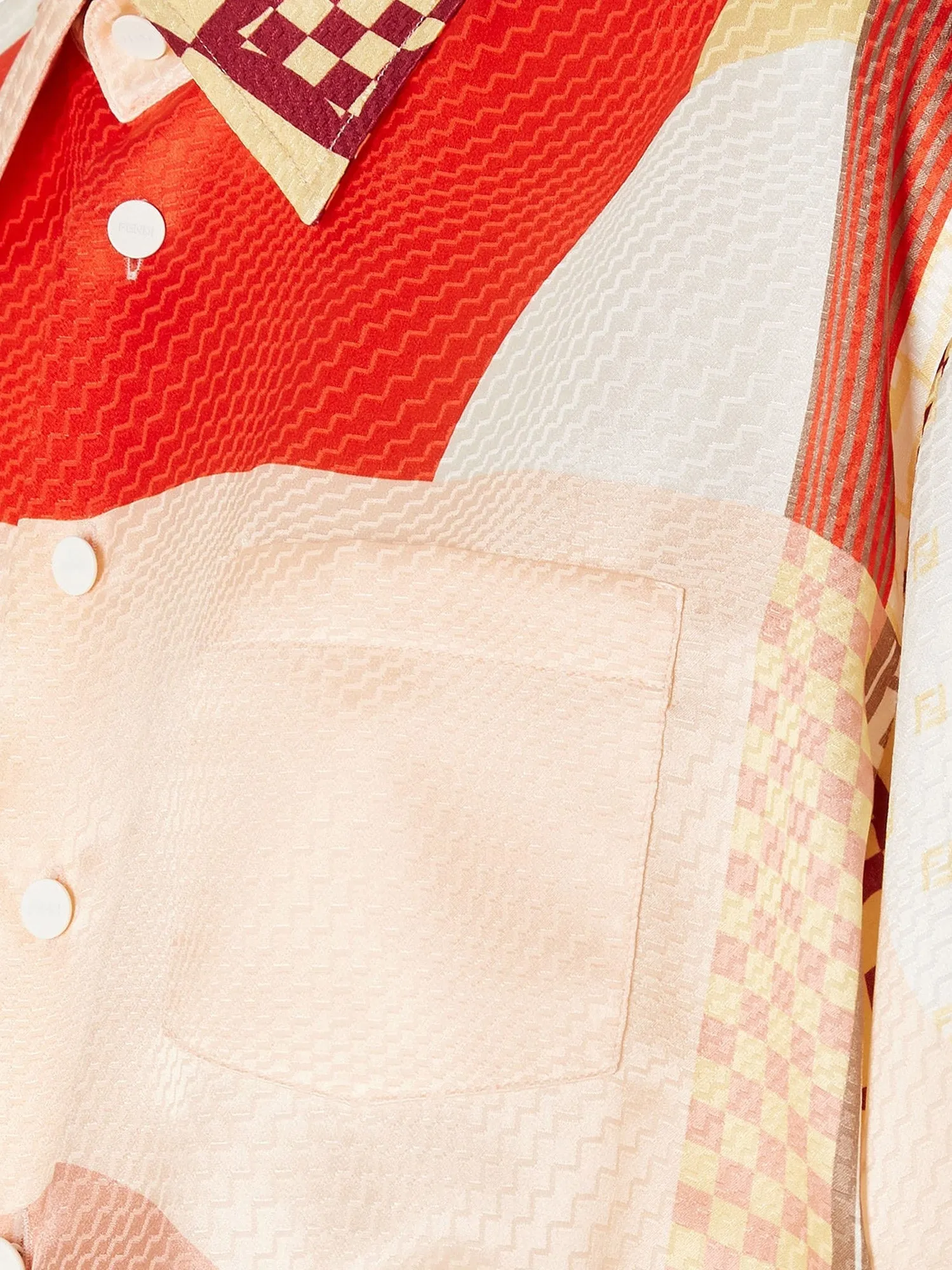 Fendi Patchwork Silk Shirt sold by Lord & Taylor product image thumbnail 3