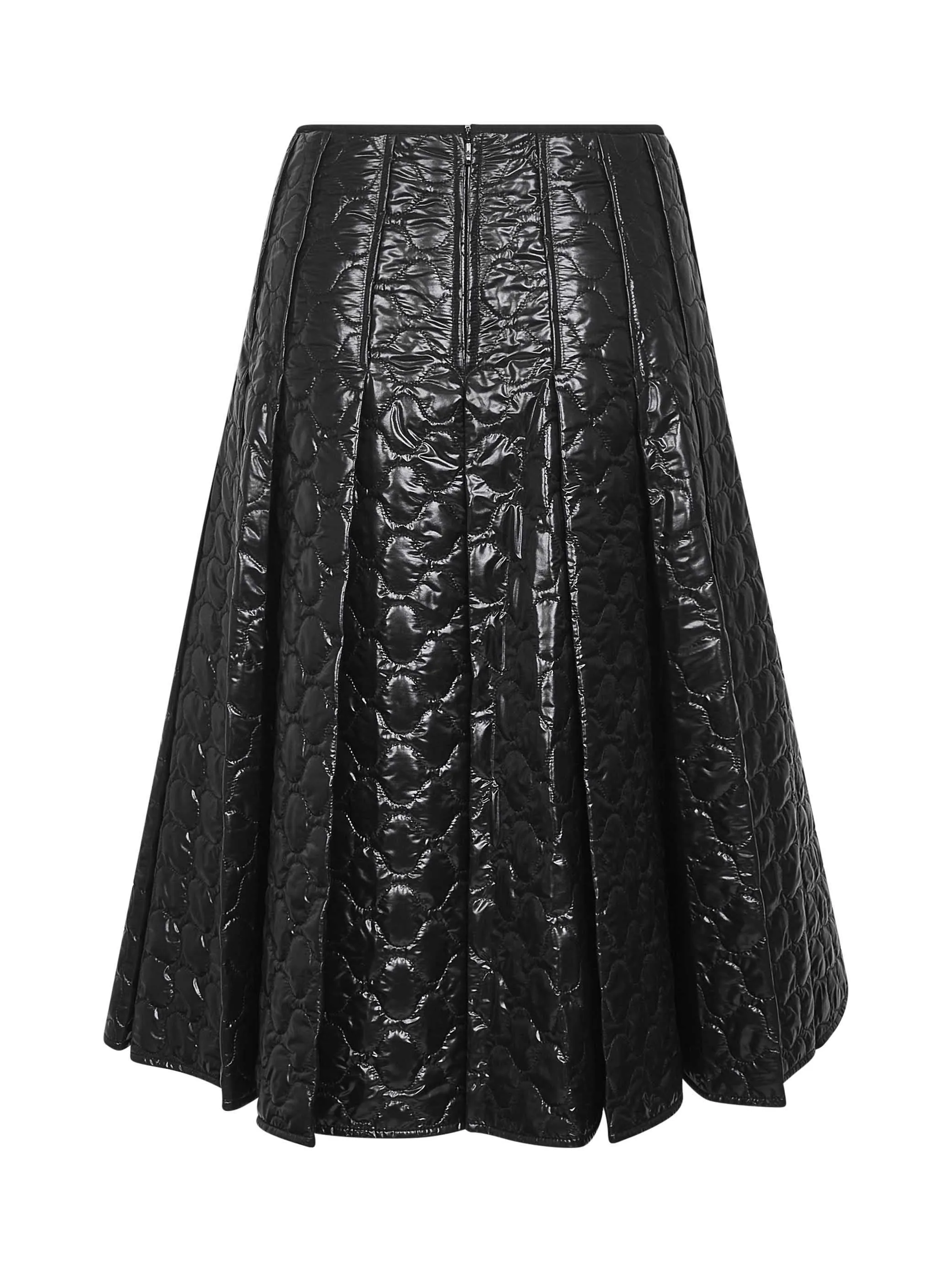 Black Padded Midi Skirt sold by Lord & Taylor product image thumbnail 2